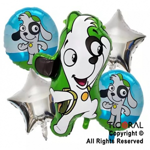 SET DE GLOBOS METALIZADO DOKY 5 UNIDADES X 1